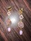 Druzy crystal drop earrings with roasted glass pendant product 2